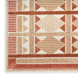 nourison nordic nrc06 rust rug