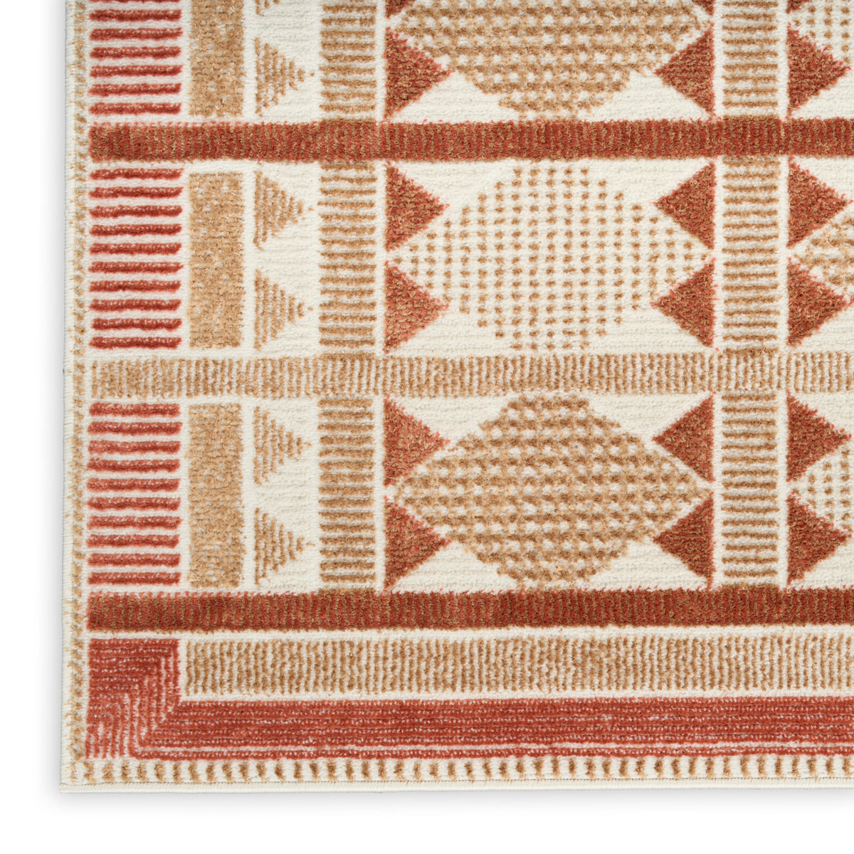 nourison nordic nrc06 rust rug