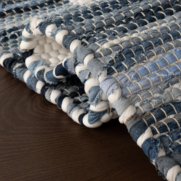 dash albert dira da2557 blue woven flatwoven cotton rug