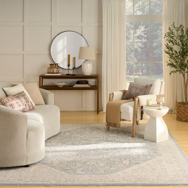 nourison retreat ret03 ivory blue rug