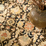 nourison antique bloom anb02 mocha multicolor rug