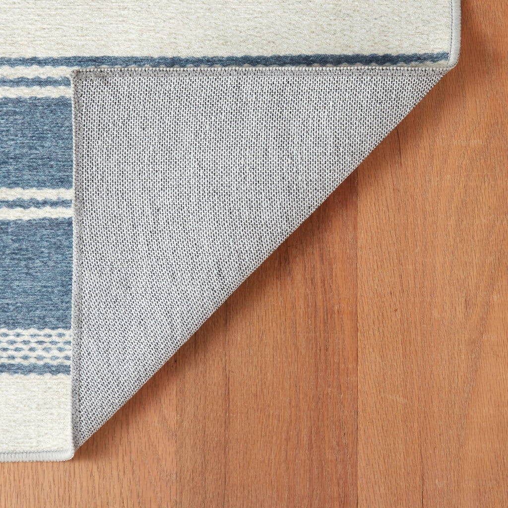 dash albert bowman stripe da2337 blue machine washable polyester rug