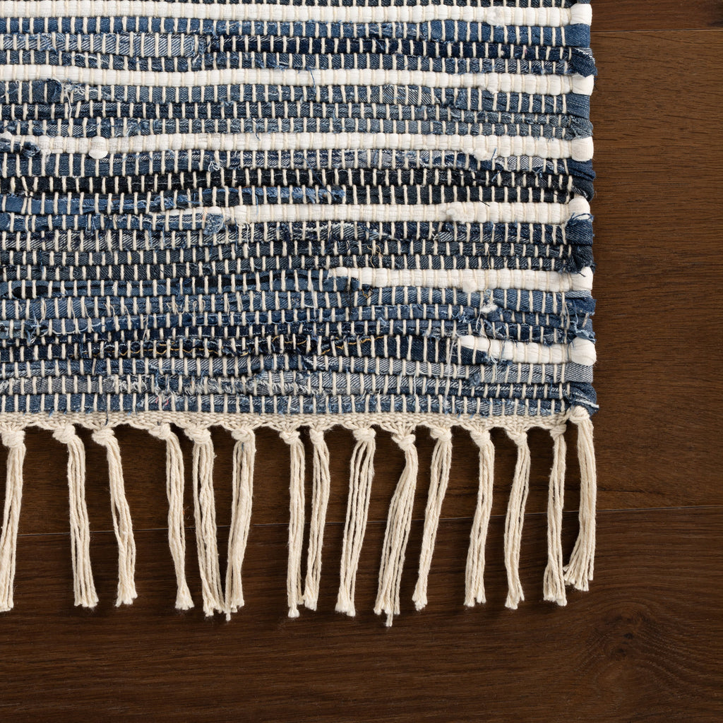 dash albert dira da2554 blue woven flatwoven cotton rug