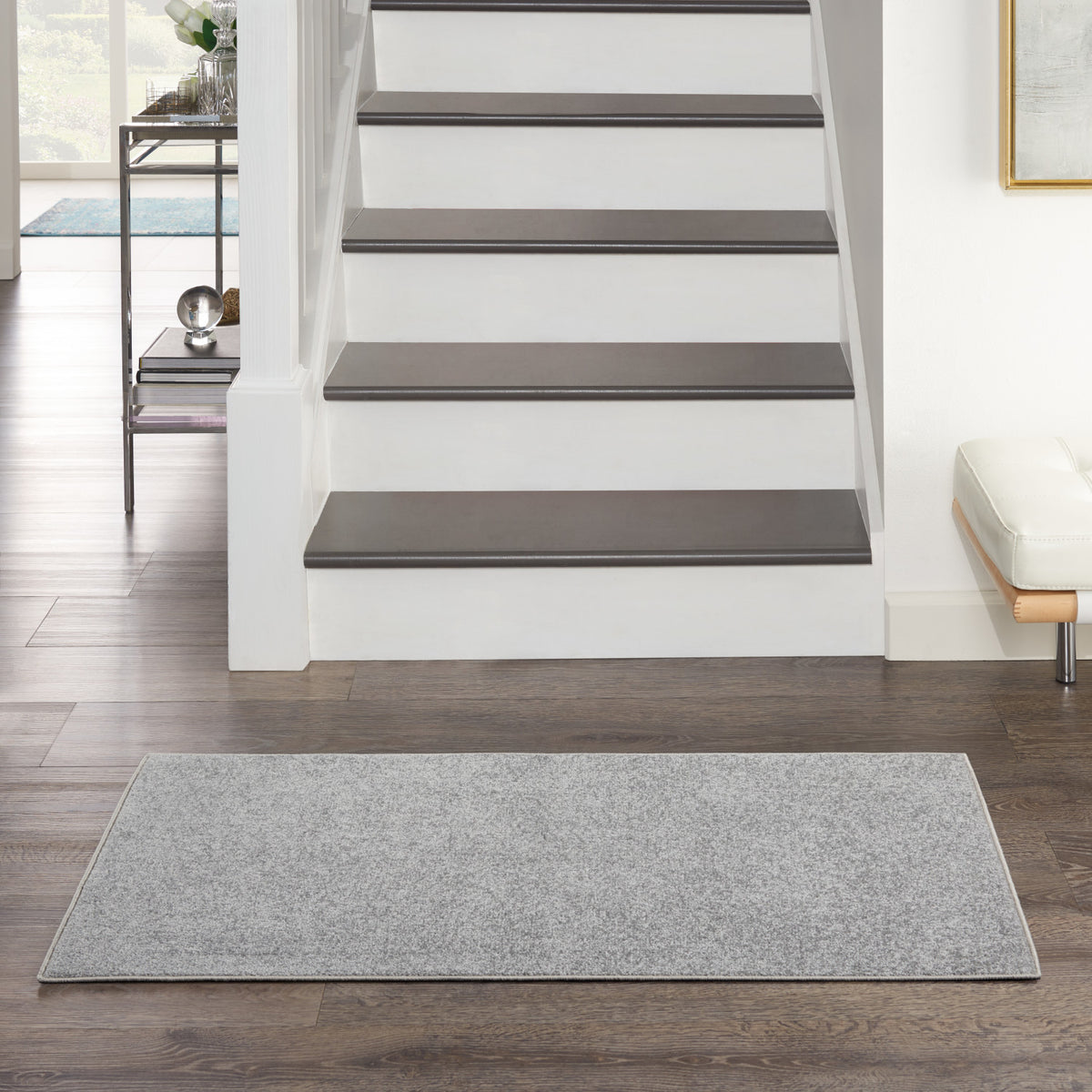 nourison nourison essentials nre01 silver grey rug
