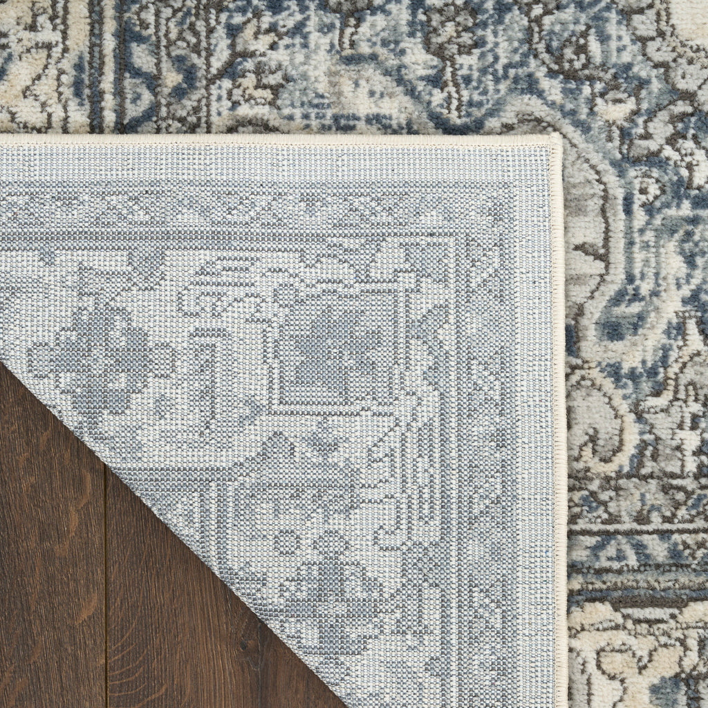 nourison quarry qua18 ivory navy rug