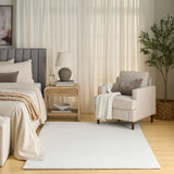 nourison soft plush rabbit fur sff01 white rug