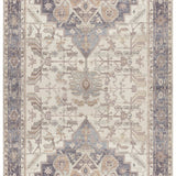 nourison vintage washables vws13 ivory purple rug