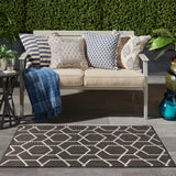 nourison horizon indoor outdoor hoz01 black rug