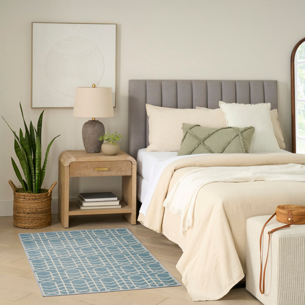 nourison washable charm wch01 blue ivory rug