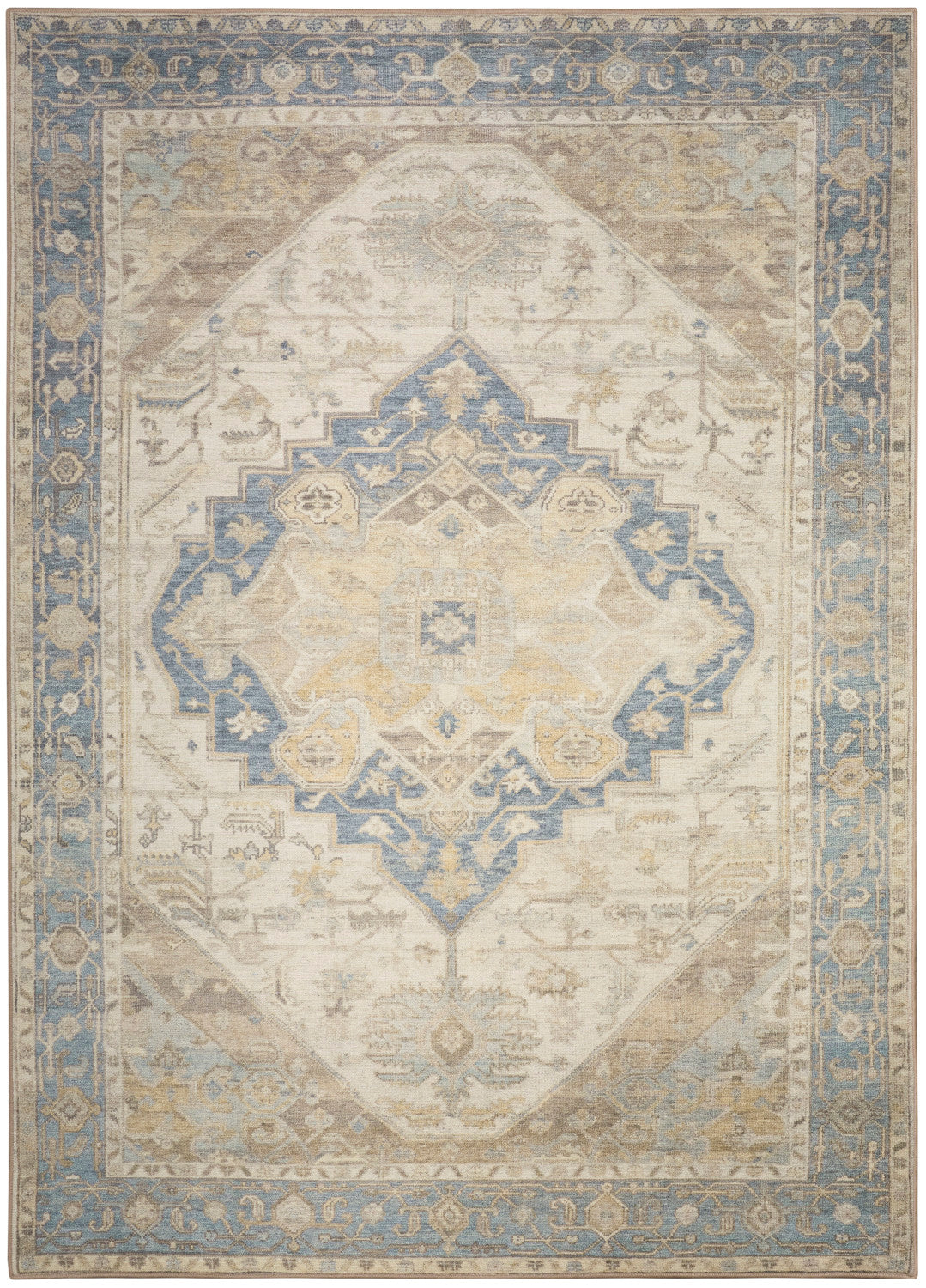 nourison vintage washables vws13 blue green rug