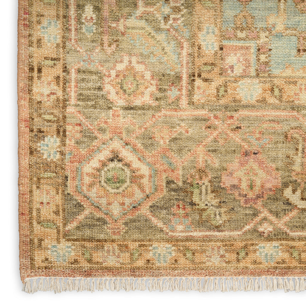 nourison heritage vine htv06 rust rug