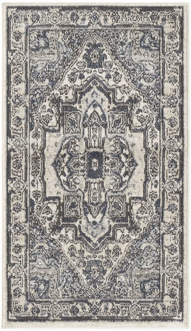 nourison quarry qua18 ivory navy rug