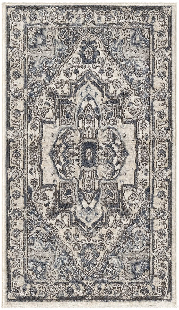 nourison quarry qua18 ivory navy rug