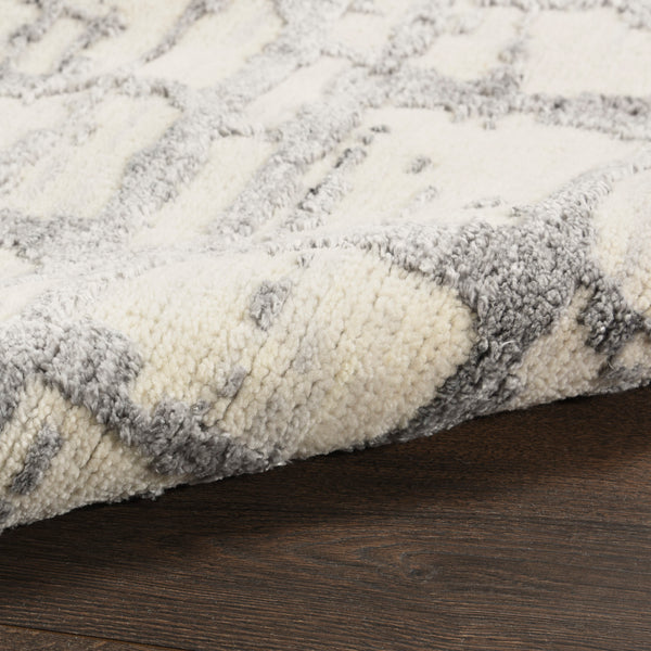 nourison luna lun02 ivory grey rug