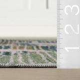 dash albert ladycross da2416 green machine washable polyester rug