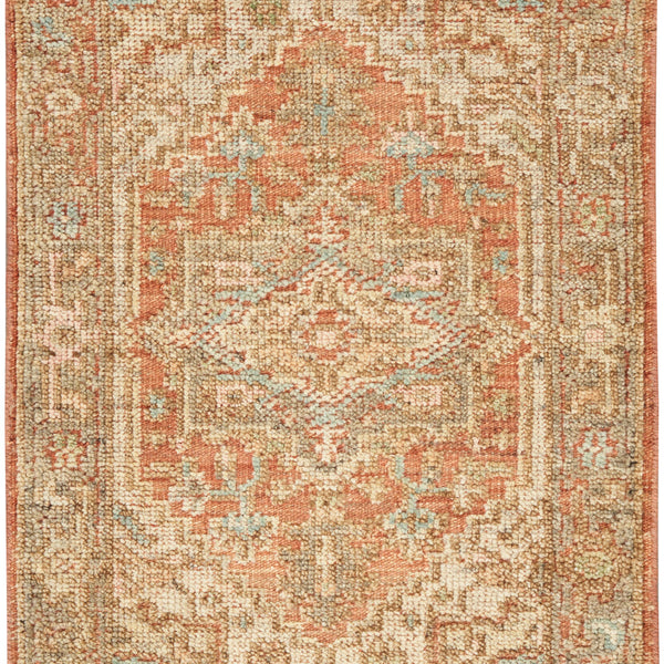 nourison heritage vine htv06 rust rug