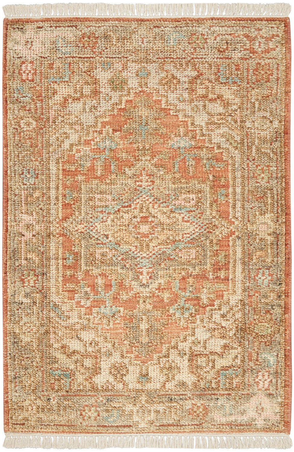 nourison heritage vine htv06 rust rug
