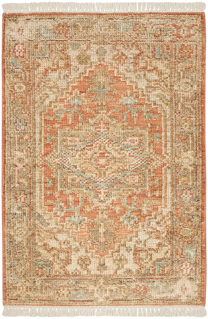 nourison heritage vine htv06 rust rug