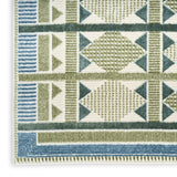 nourison nordic nrc06 green blue rug