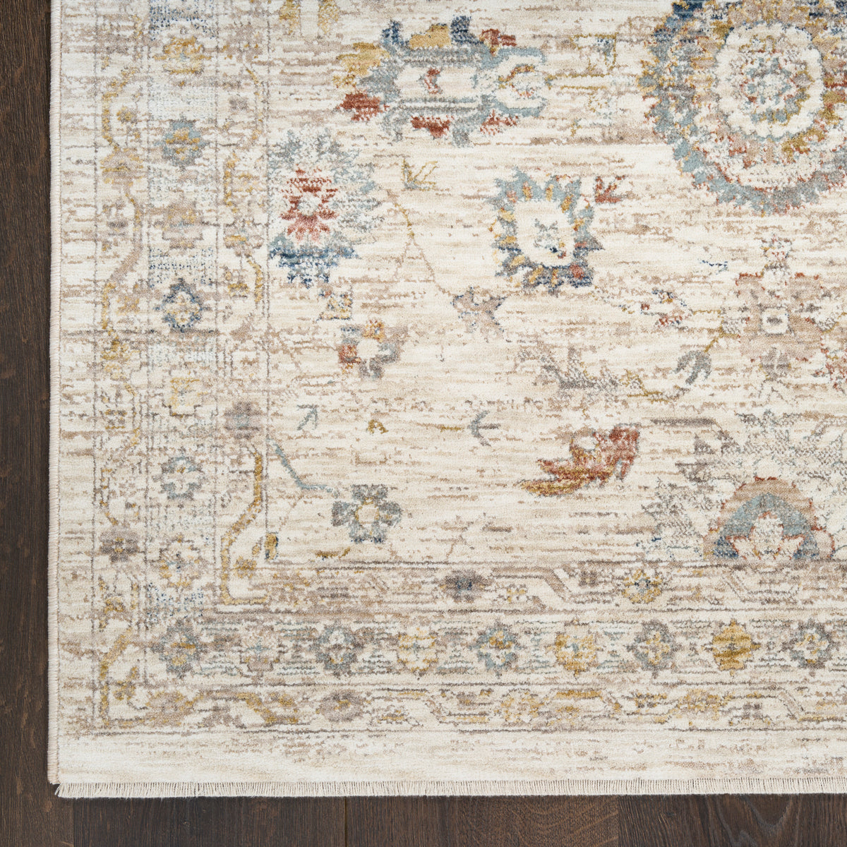 nourison antique fusion anf04 ivory multicolor rug