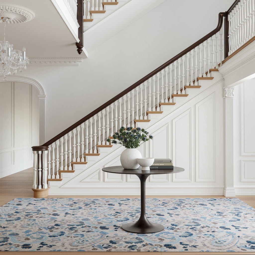 dash albert teahouse da2403 blue machine washable polyester rug