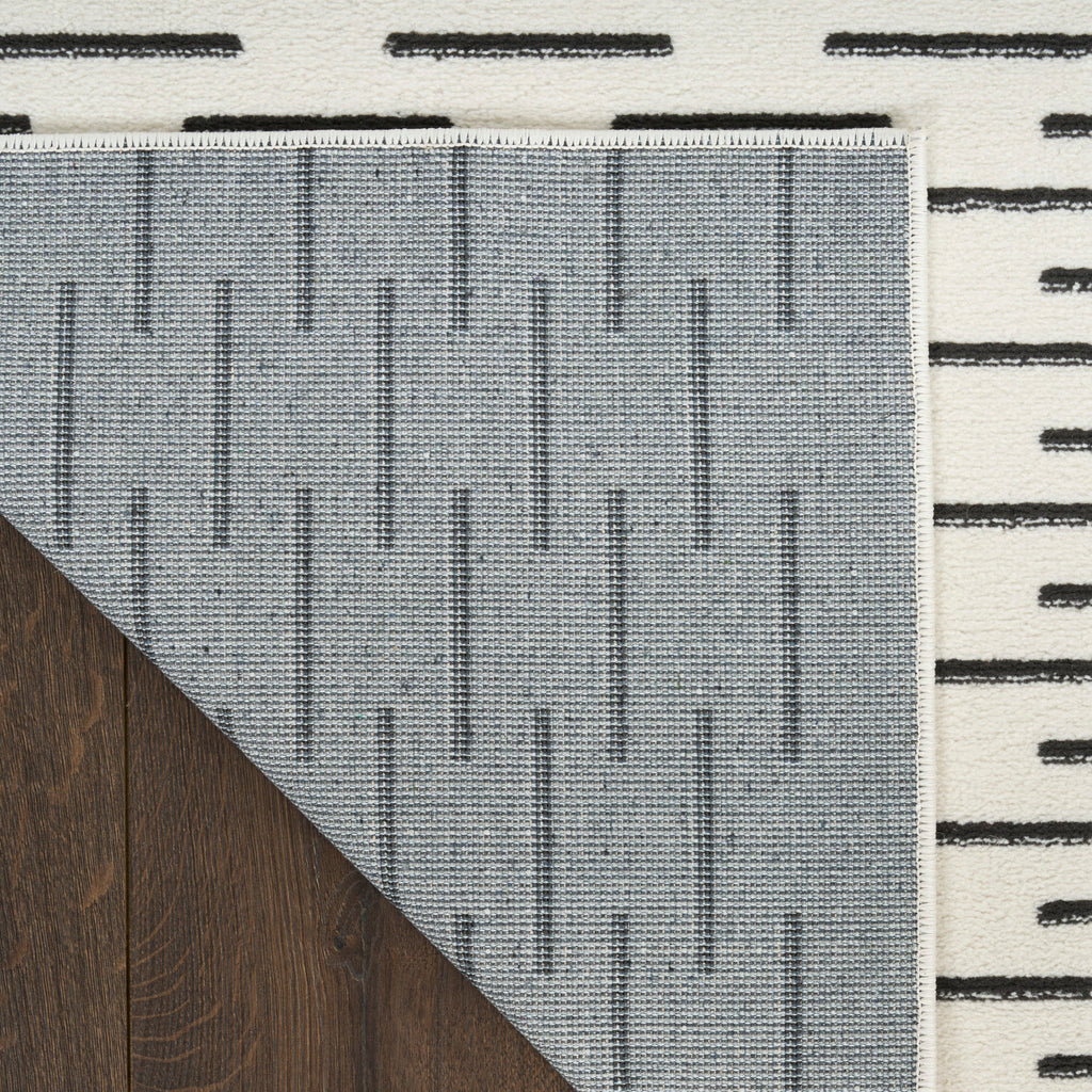 nourison nordic nrc12 ivory black rug