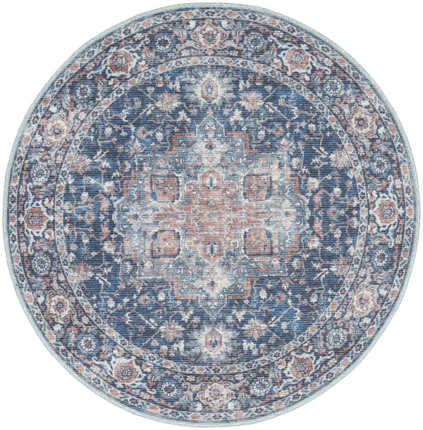 nourison new concept washables sr101 ivory navy rug