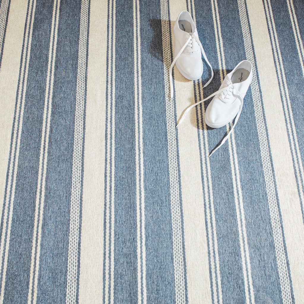 dash albert bowman stripe da2337 blue machine washable polyester rug