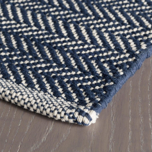 dash albert herringbone rda356 indigo rug