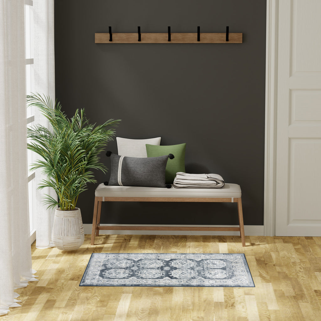 nourison dekor dek01 grey navy rug