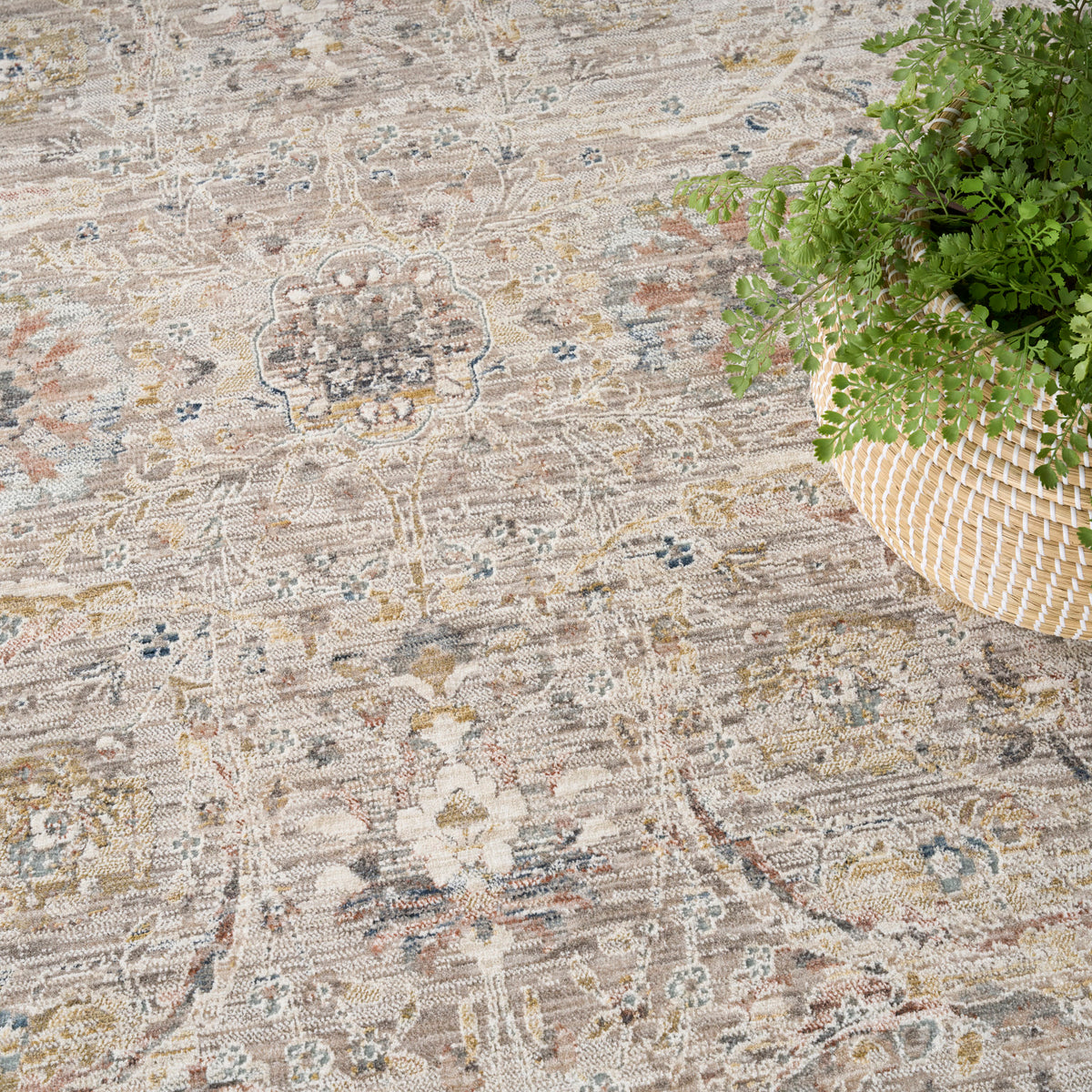 nourison antique fusion anf03 light grey rug