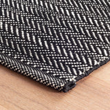 dash albert herringbone da971 black rug