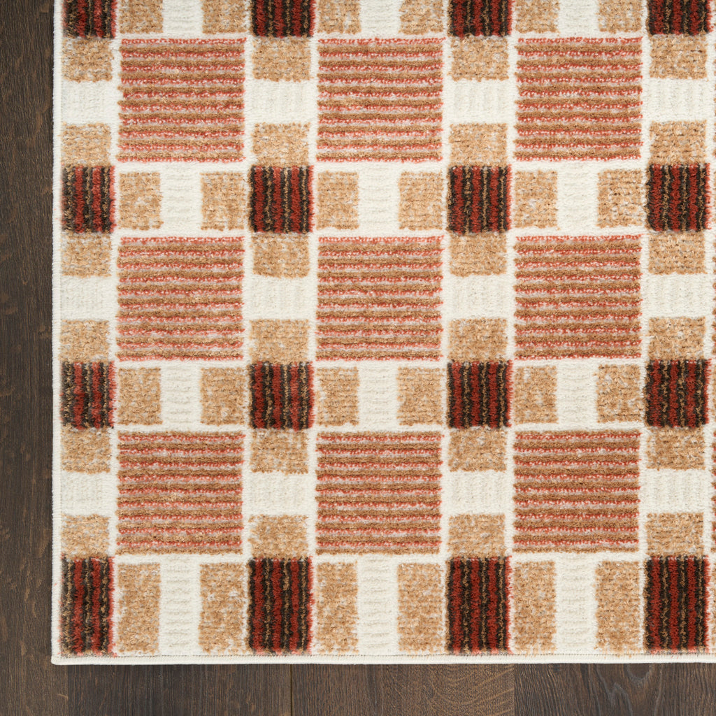 nourison nordic nrc14 rust rug