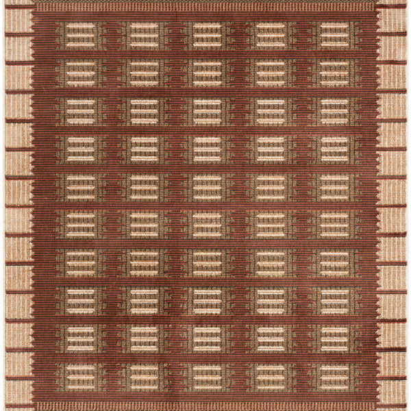 nourison nordic nrc16 rust rug