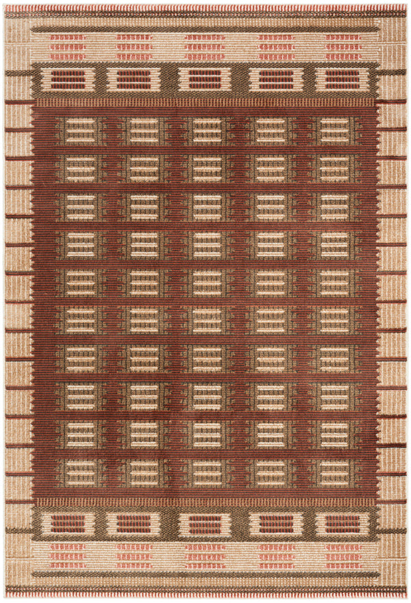 nourison nordic nrc16 rust rug