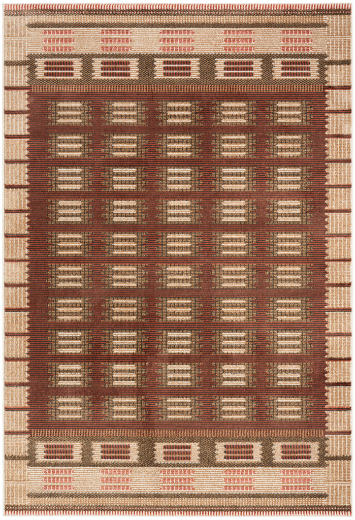 nourison nordic nrc16 rust rug