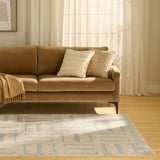 nourison nordic nrc11 ivory blue rug