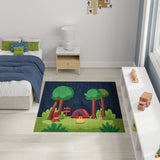 nourison imagination ima13 navy multicolor rug