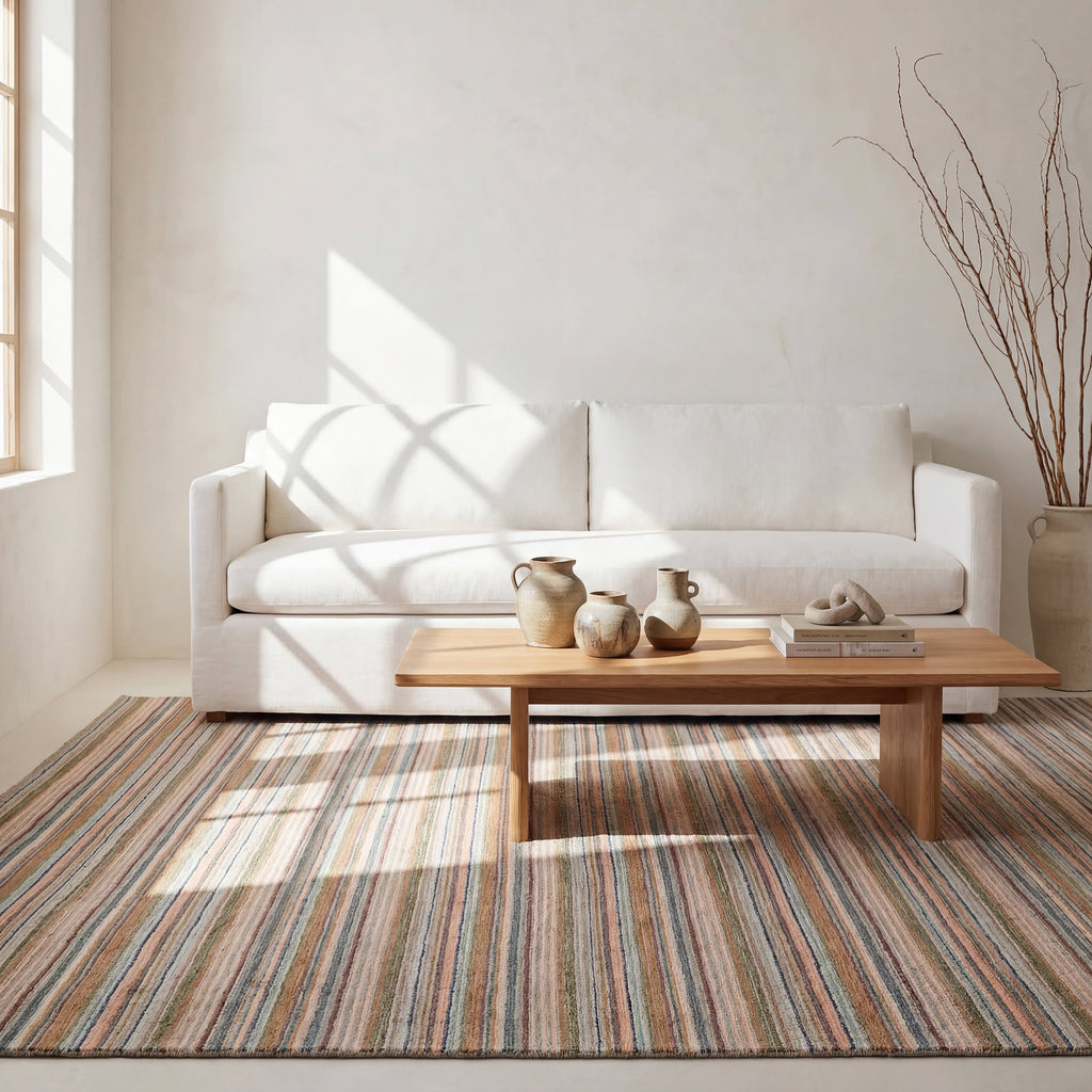 dash albert brindle stripe da2499 clay loom knotted wool rug