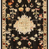 nourison antique bloom anb01 black rug