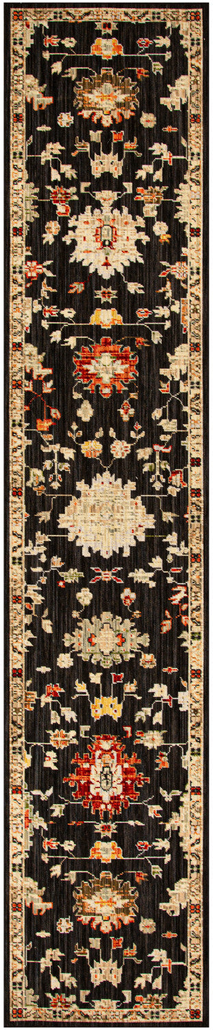 nourison antique bloom anb01 black rug