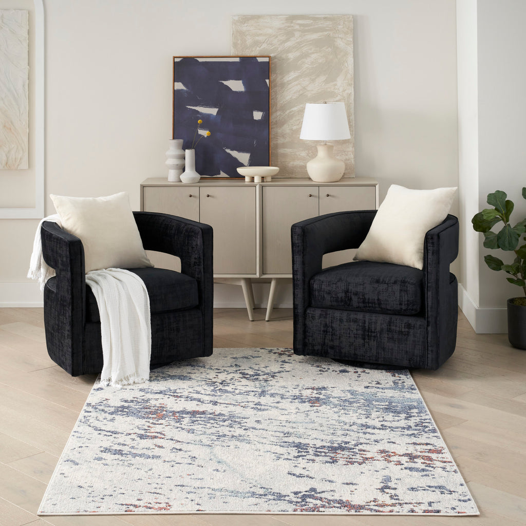 nourison motion mtt04 ivory blue rug