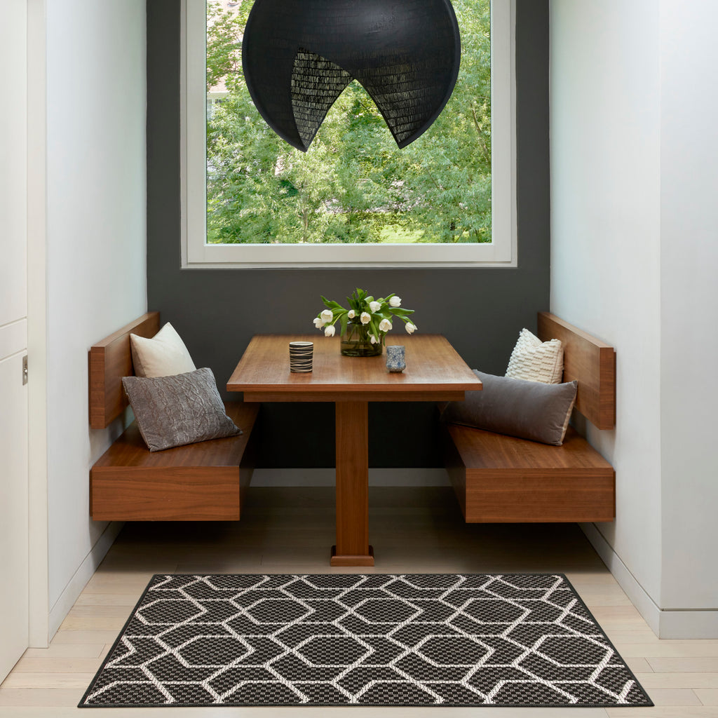 nourison horizon indoor outdoor hoz01 black rug