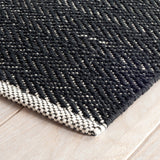 dash albert herringbone da970 black rug