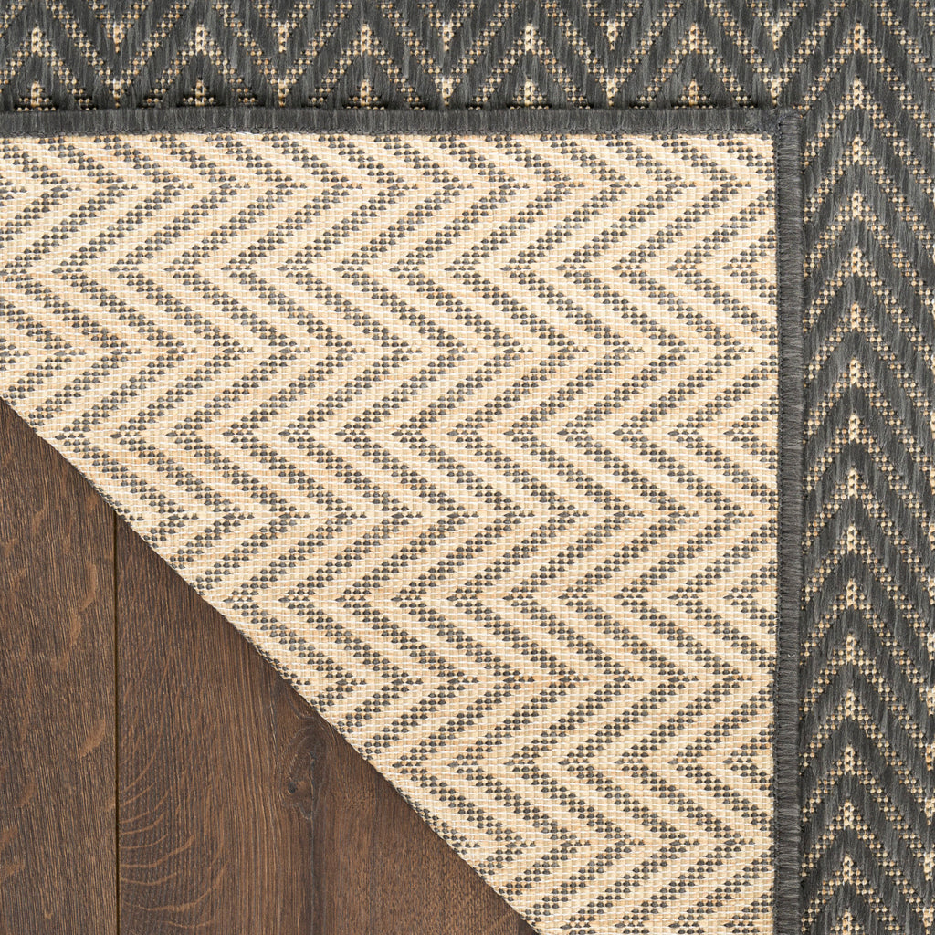 nourison horizon indoor outdoor hoz02 charcoal rug