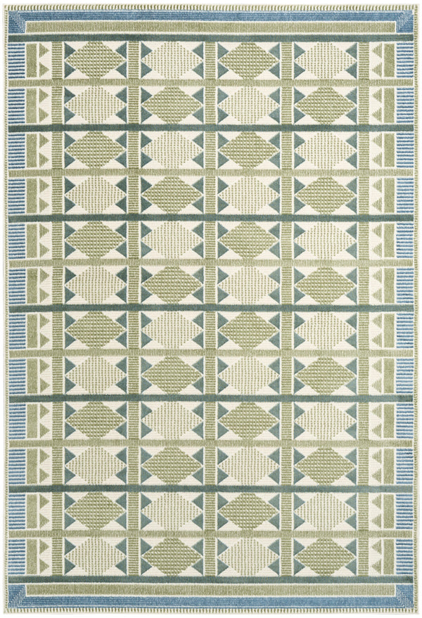 nourison nordic nrc06 green blue rug