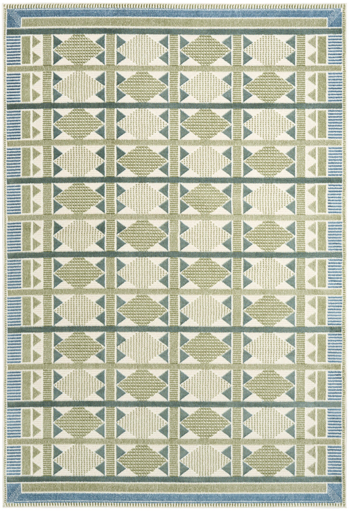nourison nordic nrc06 green blue rug