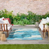 nourison color splash csp05 ivory blue rug