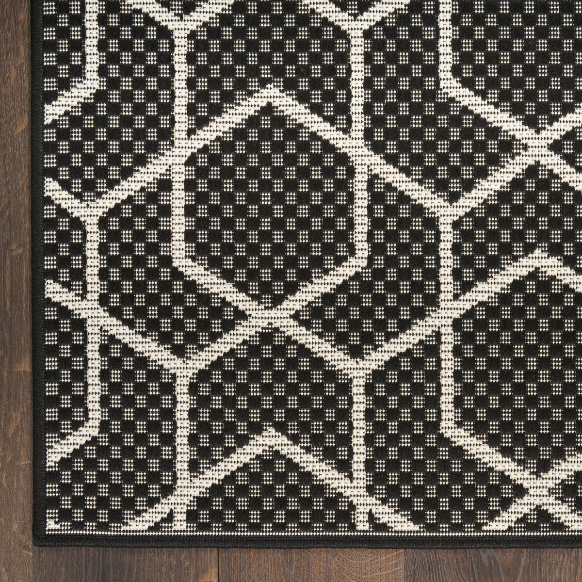 nourison horizon indoor outdoor hoz01 black rug