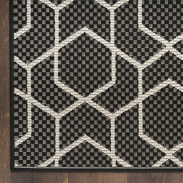 nourison horizon indoor outdoor hoz01 black rug
